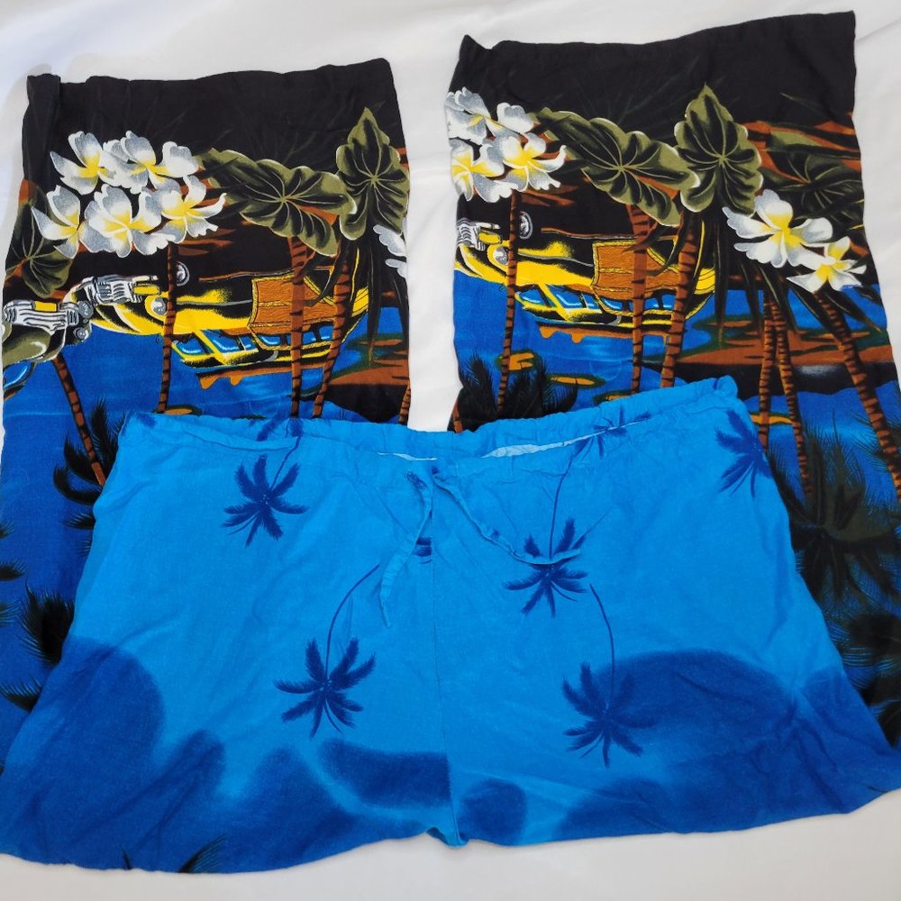 Bahama Mama Sun Wear Wide Leg Casual Pants (Size L)